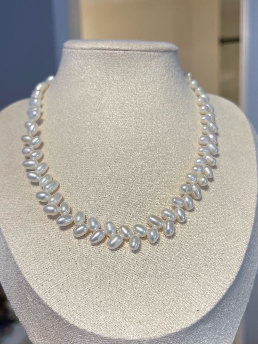 Natural Freshwater Pearl Station Necklace - Women's Jewelry